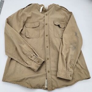 Denim & Supply Ralph Lauren Shirt‎ Jacket Mens XXL Tan With Hoodie
